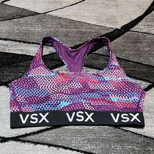 VS VSX SPORT 2016 GEOMETRIC DOT DESIGN MESH LINED WIRELESS RACERBACK SPORTS BRA
